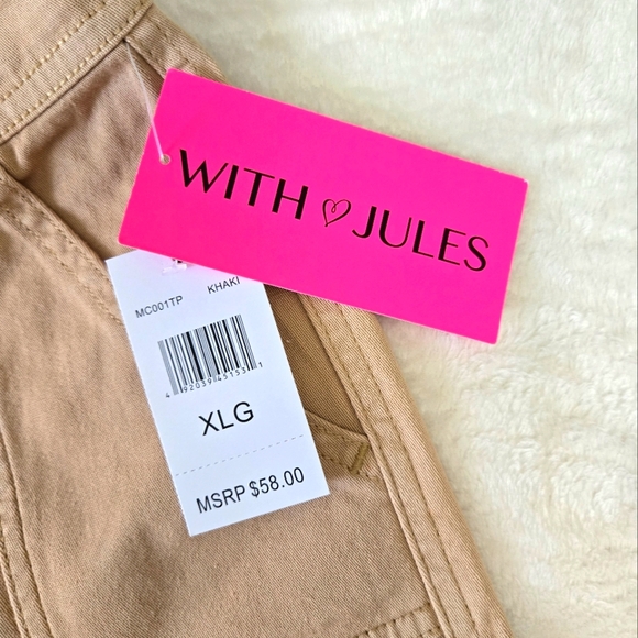With Jules Big Girl's Cargo Pants Size XL - Picture 4 of 7